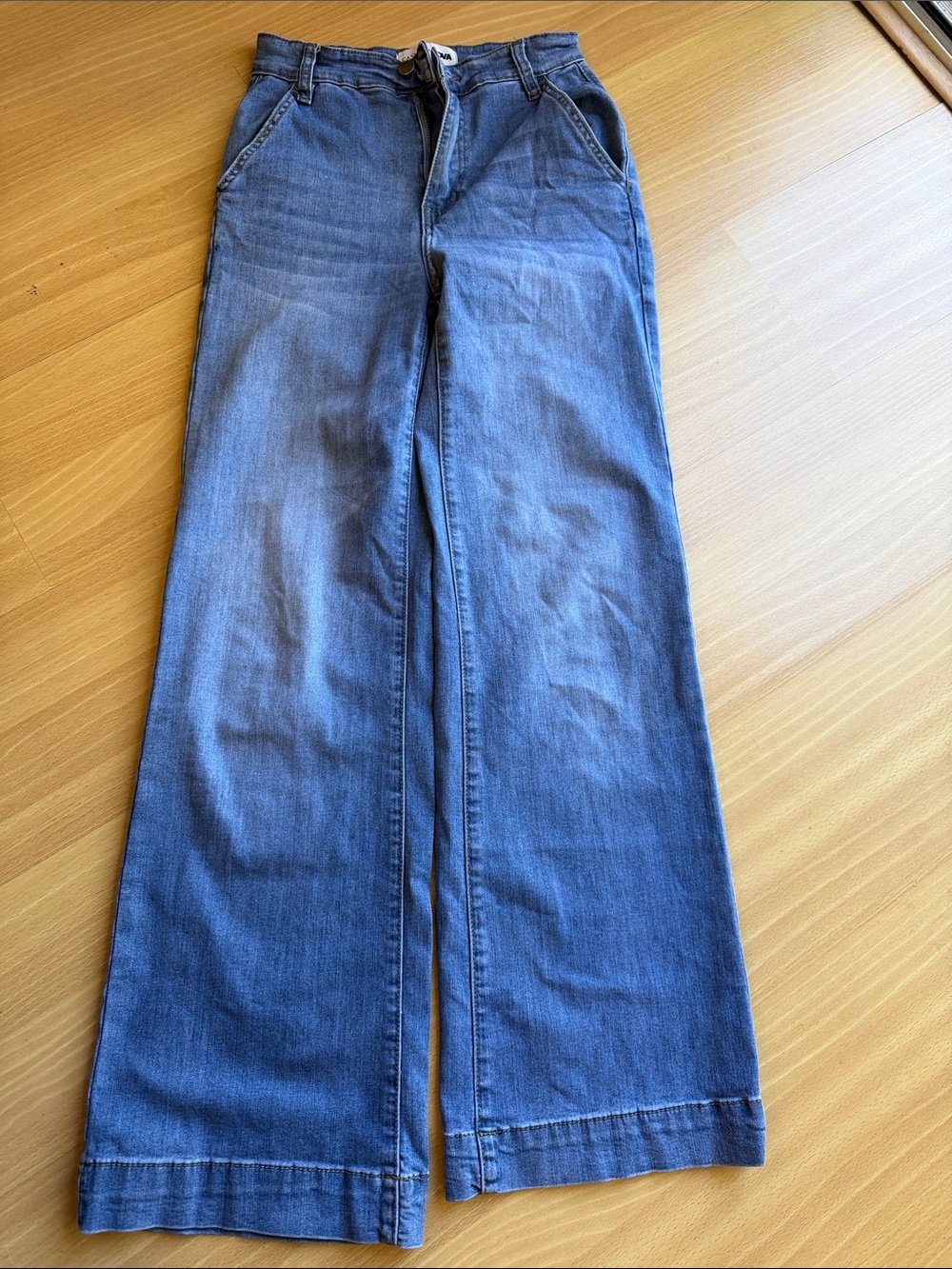Fashion Nova High-Rise Wide Leg Jeans in Medium Blue